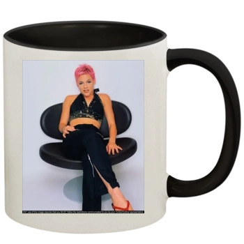 Pink 11oz Colored Inner & Handle Mug