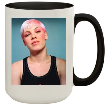 Pink 15oz Colored Inner & Handle Mug
