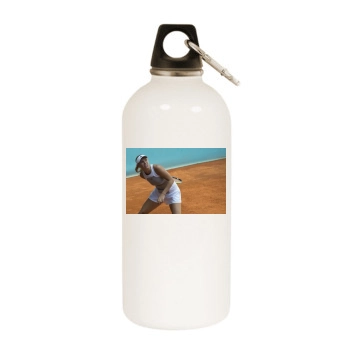 Caroline Wozniacki White Water Bottle With Carabiner