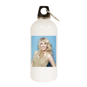 Carrie Underwood White Water Bottle With Carabiner