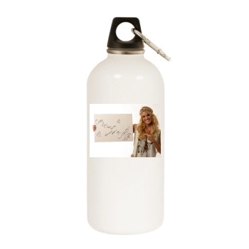 Carrie Underwood White Water Bottle With Carabiner