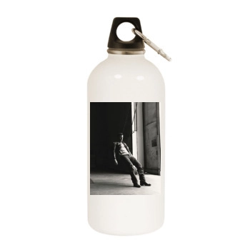 Channing Tatum White Water Bottle With Carabiner