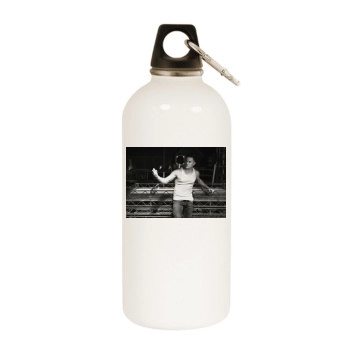 Channing Tatum White Water Bottle With Carabiner