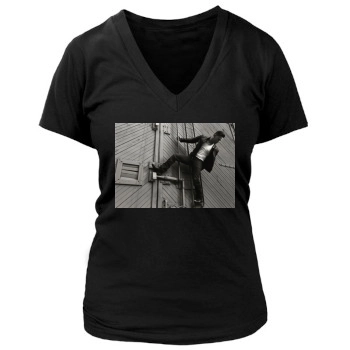 Channing Tatum Women's Deep V-Neck TShirt