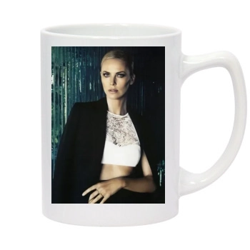 Charlize Theron 14oz White Statesman Mug