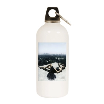 Charlize Theron White Water Bottle With Carabiner