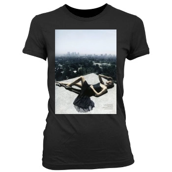 Charlize Theron Women's Junior Cut Crewneck T-Shirt