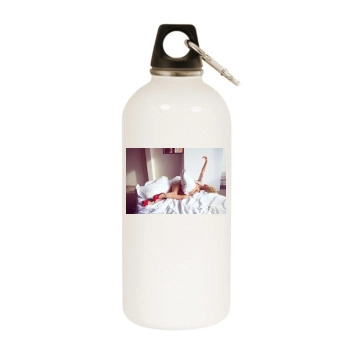 Charlize Theron White Water Bottle With Carabiner