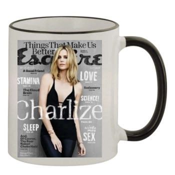 Charlize Theron 11oz Colored Rim & Handle Mug