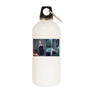 Charlize Theron White Water Bottle With Carabiner