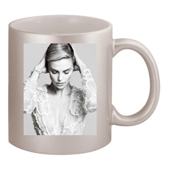 Charlize Theron 11oz Metallic Silver Mug