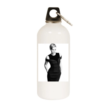 Charlize Theron White Water Bottle With Carabiner