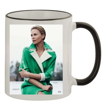 Charlize Theron 11oz Colored Rim & Handle Mug