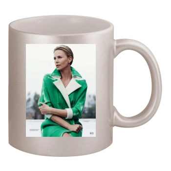 Charlize Theron 11oz Metallic Silver Mug