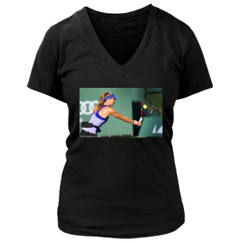 Daniela Hantuchova Women's Deep V-Neck TShirt