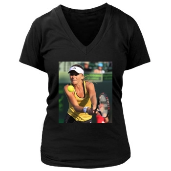 Daniela Hantuchova Women's Deep V-Neck TShirt