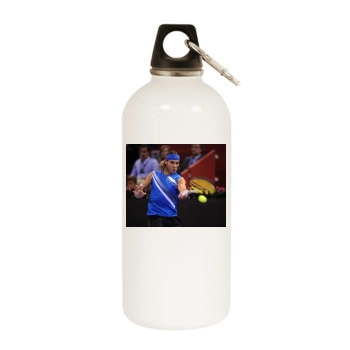 Rafael Nadal White Water Bottle With Carabiner