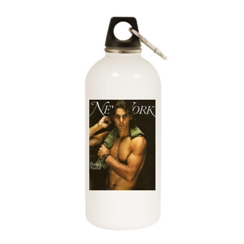 Rafael Nadal White Water Bottle With Carabiner