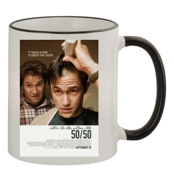 50-50 (2011) 11oz Colored Rim & Handle Mug