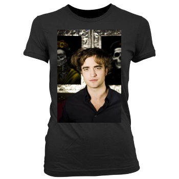 Robert Pattinson Women's Junior Cut Crewneck T-Shirt