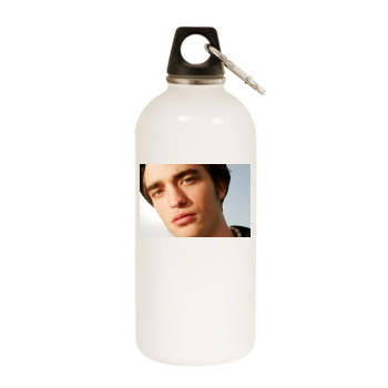 Robert Pattinson White Water Bottle With Carabiner