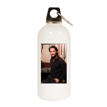 Rodrigo Santoro White Water Bottle With Carabiner