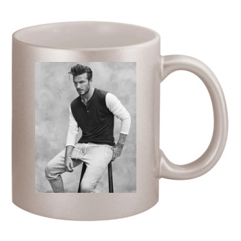 David Beckham 11oz Metallic Silver Mug