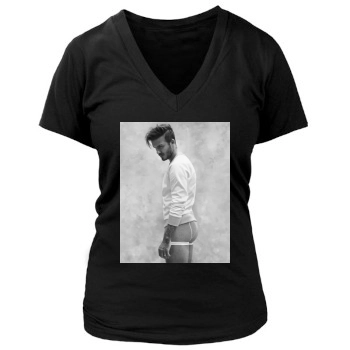 David Beckham Women's Deep V-Neck TShirt