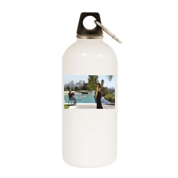 Camilla Belle White Water Bottle With Carabiner