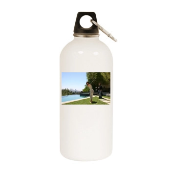 Camilla Belle White Water Bottle With Carabiner