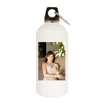 Camilla Belle White Water Bottle With Carabiner