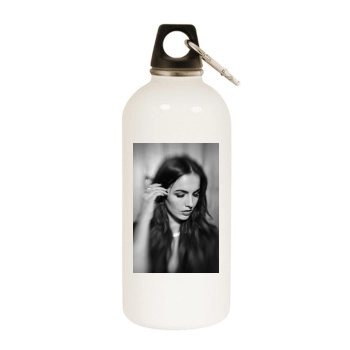 Camilla Belle White Water Bottle With Carabiner