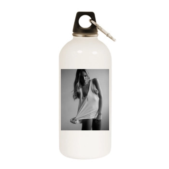 Candice Swanepoel White Water Bottle With Carabiner