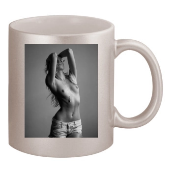 Candice Swanepoel 11oz Metallic Silver Mug