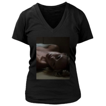 Candice Swanepoel Women's Deep V-Neck TShirt