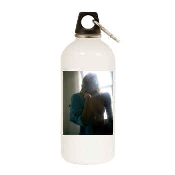 Candice Swanepoel White Water Bottle With Carabiner