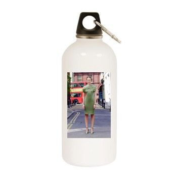 Candice Swanepoel White Water Bottle With Carabiner