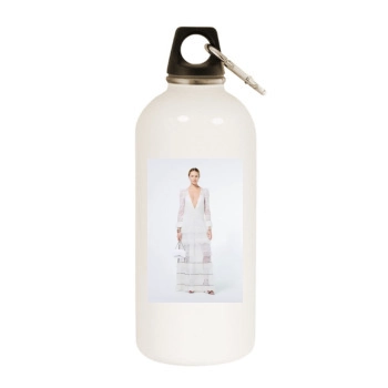 Candice Swanepoel White Water Bottle With Carabiner