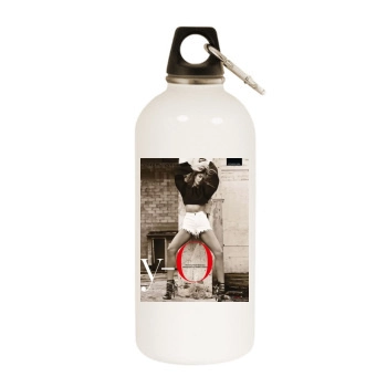 Candice Swanepoel White Water Bottle With Carabiner