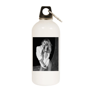 Candice Swanepoel White Water Bottle With Carabiner