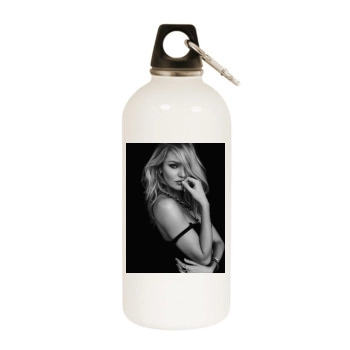 Candice Swanepoel White Water Bottle With Carabiner