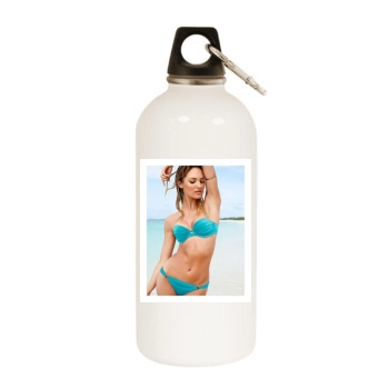 Candice Swanepoel White Water Bottle With Carabiner