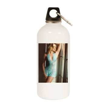 Candice Swanepoel White Water Bottle With Carabiner