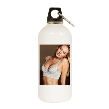 Candice Swanepoel White Water Bottle With Carabiner