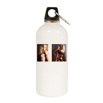 Candice Swanepoel White Water Bottle With Carabiner