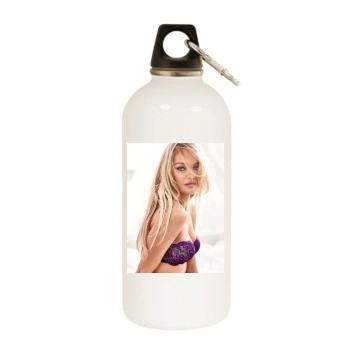 Candice Swanepoel White Water Bottle With Carabiner