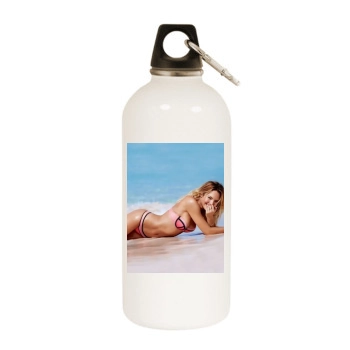 Candice Swanepoel White Water Bottle With Carabiner