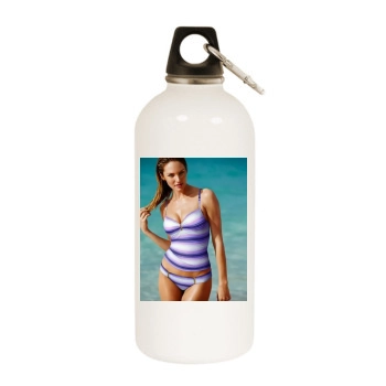 Candice Swanepoel White Water Bottle With Carabiner