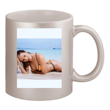 Candice Swanepoel 11oz Metallic Silver Mug