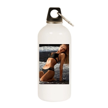 Candice Swanepoel White Water Bottle With Carabiner